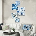 thumbnail image 1 of Designart "Cobalt Blue Mosaic In Coastal Style I" Geometric Wall Art Set Of 5 - Blue Modern Wall Living Room Decor Set, 1 of 6