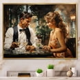thumbnail image 1 of Designart "Cocktail Hour Country Clubs painting I" Country Clubs Floater Framed Wall Art Print, 1 of 7