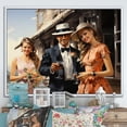 thumbnail image 1 of Designart "Cocktail Hour Country Clubs painting II" Country Clubs Floater Framed Canvas Art Print, 1 of 7