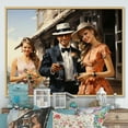 thumbnail image 1 of Designart "Cocktail Hour Country Clubs painting II" Country Clubs Floater Framed Canvas Art Print, 1 of 7