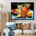 thumbnail image 1 of Designart "Cocktails Euphony III" Food & Beverage Floater Framed Canvas Wall Art, 1 of 7