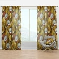 thumbnail image 1 of Designart 'Coconuts and Flowers With Tropical Pattern' Tropical Curtain Panel, 1 of 4
