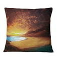 thumbnail image 1 of Designart Cofete Beach Fuerteventura - Landscape Printed Throw Pillow - 18x18, 1 of 1