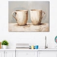 thumbnail image 1 of Designart "Coffee Cups In Simplicity" Utensils Canvas Art Print, 1 of 7