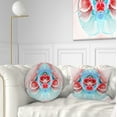 thumbnail image 1 of Designart Cold Extraterrestrial Fractal Heart Red - Floral Throw Pillow - 12x20, 1 of 5