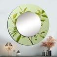 thumbnail image 1 of Designart "Collage of Green Ferns in a Simple Design I" Leaves Rund Mirror For Wall Decor - Large Green Round Print Mirror - Round Traditional Mirror - Wall Mounted Round Large Mirror - 29" x 29", 1 of 6
