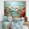 thumbnail image 1 of Designart "Collage Of Aquarelle Sea Dragons Dance" Coastal Coral Under Water Floater Framed Wall Art Living Room, 1 of 5