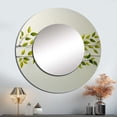thumbnail image 1 of Designart "Collage Of Green Ferns In A Simple Design" Leaves Rund Mirror For Wall Decor - Large Green Round Printed Mirror - Traditional Round Office Mirror - 23" x 23", 1 of 6