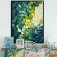 thumbnail image 1 of Designart "Collage Of Green Leaves By The River" Leaves Floater Framed Wall Art Prints, 1 of 5