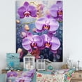 thumbnail image 1 of Designart "Collage Of Purple Orbiting Orchids I" Orchids Canvas Art Print, 1 of 7