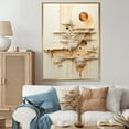 thumbnail image 1 of Designart "Collage Of Sci-Fi Moon Fantasy In Minimalistic Style II" Fantasy Floater Framed Canvas Art Print, 1 of 5