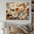 thumbnail image 1 of Designart "Collage Of Vibrant White Zinnias" Zinnias Floater Framed Wall Decor, 1 of 5