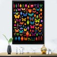 thumbnail image 1 of Designart "Collage of Colorful Insects and Bugs II" Animals Framed Wall Art - Modern Colorful Insects & Bugs Bedroom Framed Canvas Wall Art, 1 of 6