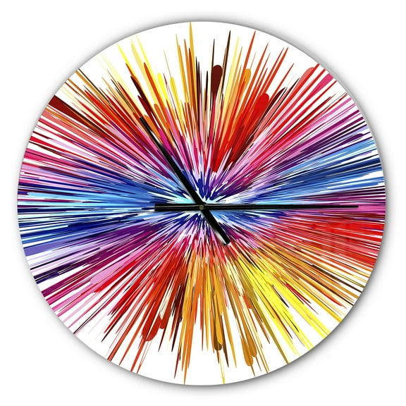 Designart 'Color Explosion ' Modern wall clock