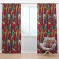 thumbnail image 1 of Designart 'Color Pattern Waves' Nautical & Coastal Blackout Curtain Panel, 1 of 4