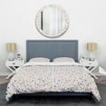 thumbnail image 1 of Designart 'Color Waves of Polka Dots' Mid-Century Modern Duvet Cover Set, 1 of 4