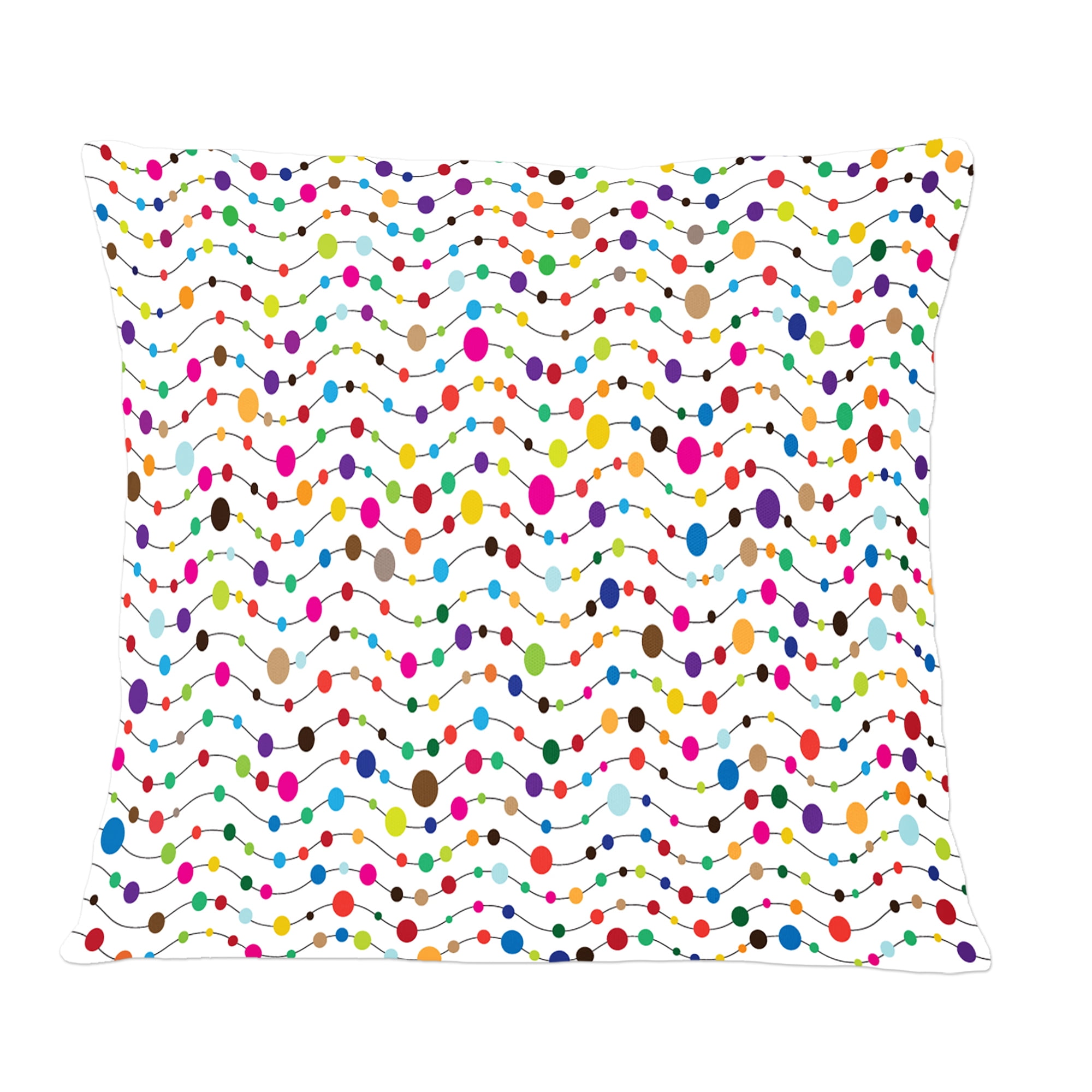 Designart Color Waves of Polka Dots' Mid-Century Modern Throw Pillow - 12x20