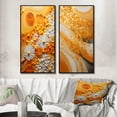 thumbnail image 1 of Designart "Color landscape Abstract Saffron I" Abstract Botanicals Framed Wall Art Set Of 2 - Yellow Floral Framed Wall Art Set Of 2, 1 of 7