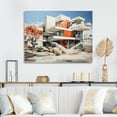 thumbnail image 1 of Designart "Colorful 0 Mid Century Architectural consistency I" Architecture Canvas Art Print, 1 of 5