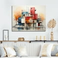thumbnail image 1 of Designart "Colorful 0 Mid Century Architectural consistency II" Architecture Wall Art Print, 1 of 5