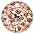 thumbnail image 1 of Designart 'Colorful Abstract Floral Pattern' Traditional Wall Clock, 1 of 3