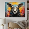 thumbnail image 1 of Designart "Colorful Abstract Sheep composition II" Animals Floater Framed Canvas Wall Art, 1 of 7