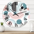 thumbnail image 1 of Designart 'Colorful Art Collage In Pastel Colors' Modern Wall Clock, 1 of 5