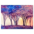 thumbnail image 1 of Designart ' Colorful Blue Trees Abstract Forest Landscape ' Modern Canvas Wall Art Print, 1 of 4