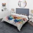 thumbnail image 1 of Designart "Colorful Butterfly Wonders II" Insects & Bugs Bedding Covert Set - Animals Orange Modern Bed Set With 2 Shams, 1 of 5