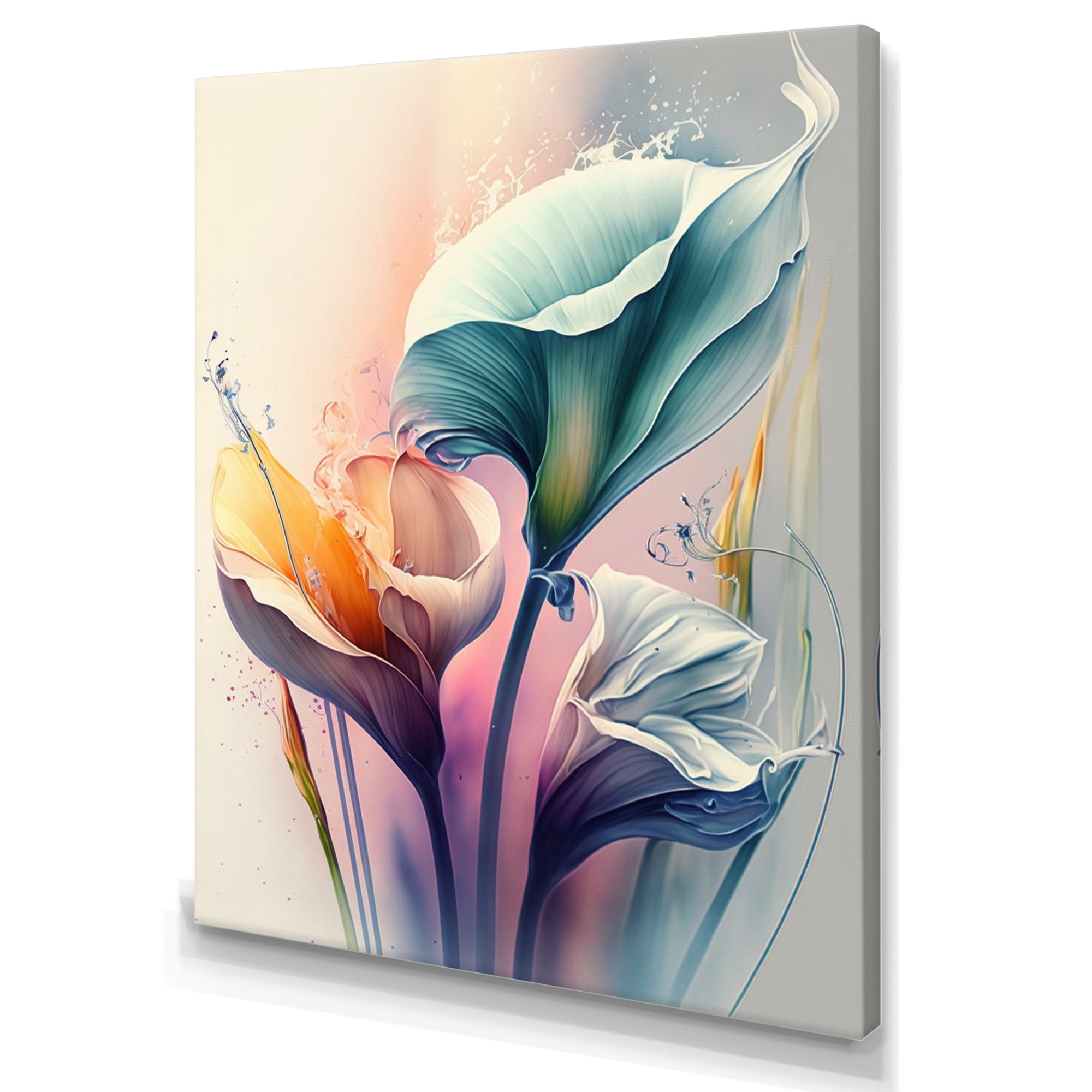 Designart Colorful Cally Lilies II Canvas Wall Art