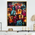 thumbnail image 1 of Designart "Colorful Cameras In Pop Art Style" Pop Art Floater Framed Wall Decor, 1 of 5