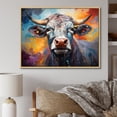 thumbnail image 1 of Designart "Colorful Cattle In A Celestial Setting" Animals Cow Floater Framed Canvas Prints, 1 of 5