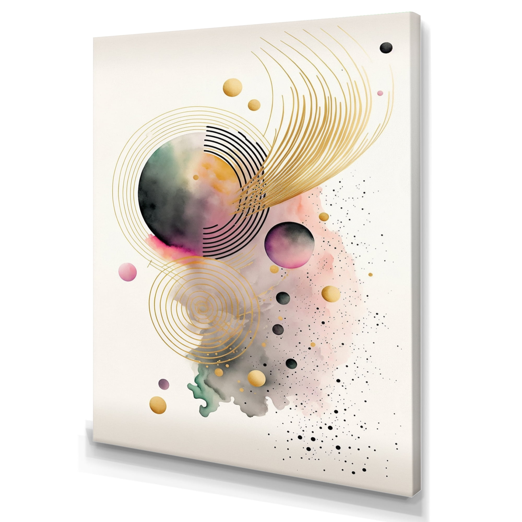 Designart Colorful Circular Abstract I Canvas Wall Art