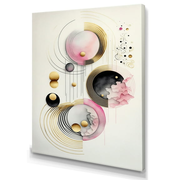 Designart Colorful Circular Abstract IV Canvas Wall Art