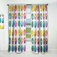 thumbnail image 1 of Designart 'Colorful Circular Dance I' Modern Curtain Panel, 1 of 5