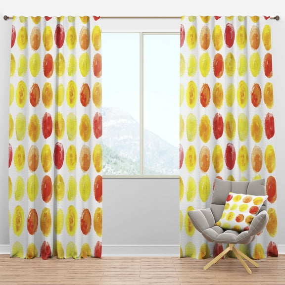 Designart 'Colorful Circular Dance III' Modern & Contemporary Blackout Curtain Panel