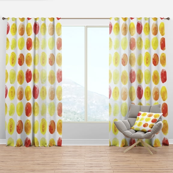 Designart 'Colorful Circular Dance III' Modern & Contemporary Curtain Panel