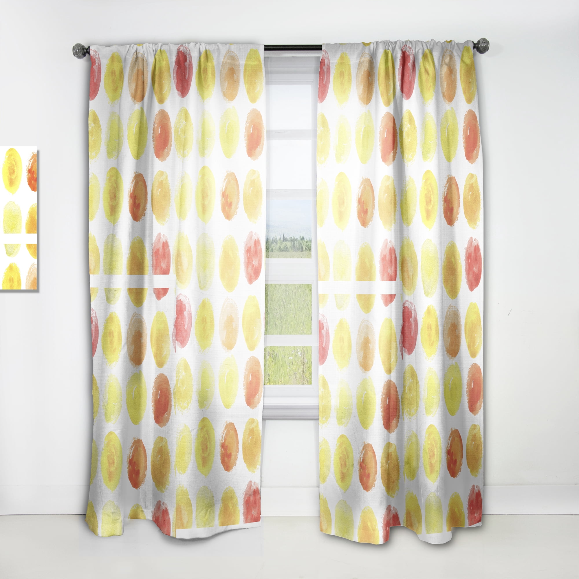 Designart 'Colorful Circular Dance III' Modern & Contemporary Curtain Panel