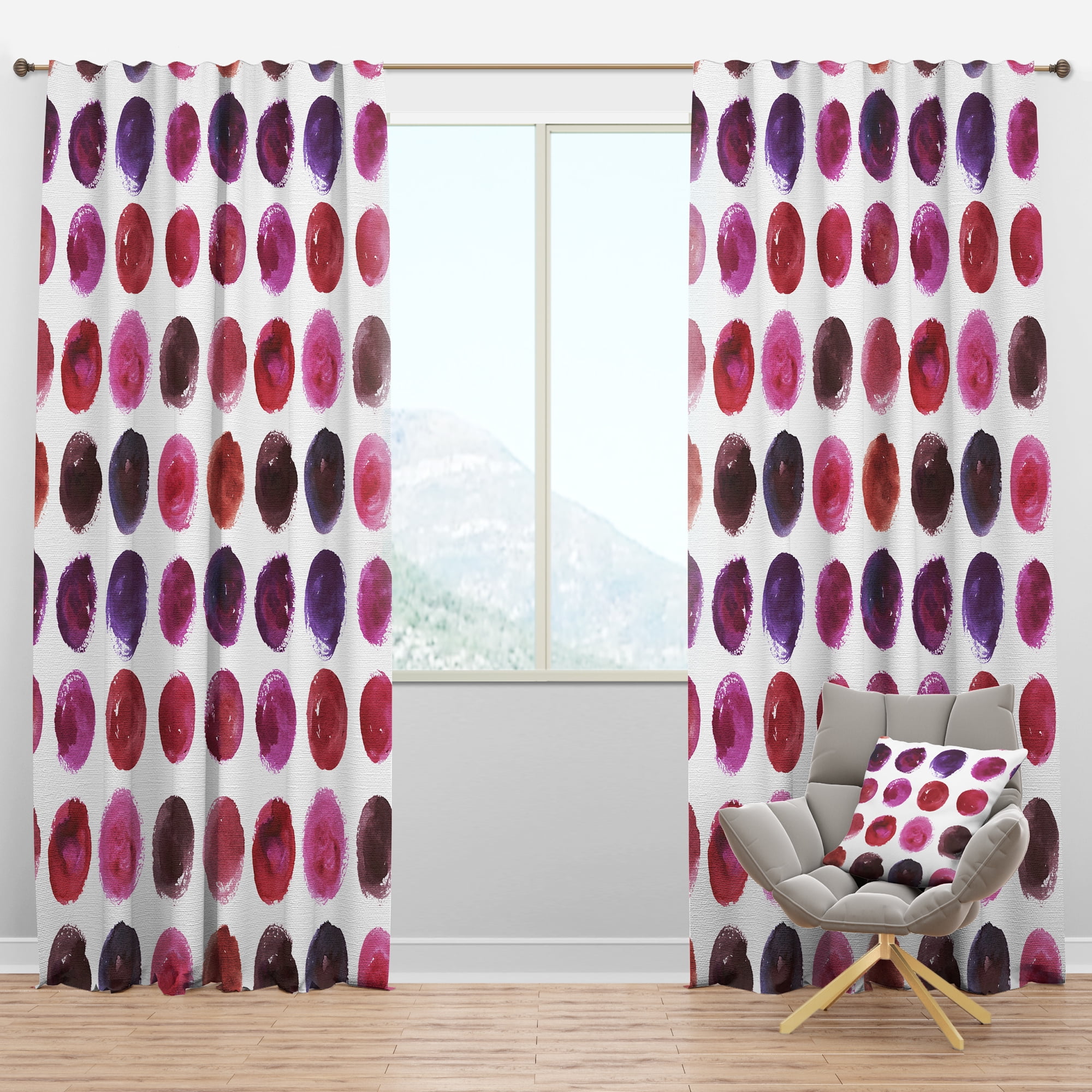 Designart 'Colorful Circular Dance IV' Modern & Contemporary Blackout Curtain Panel