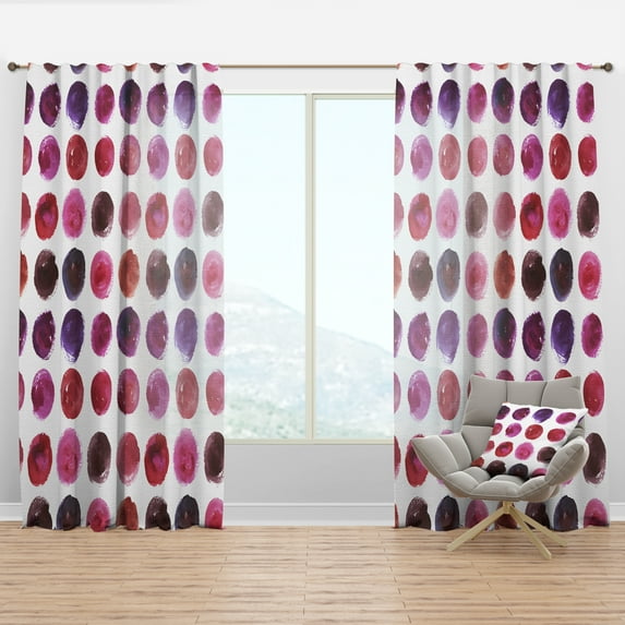 Designart 'Colorful Circular Dance IV' Modern & Contemporary Curtain Panel
