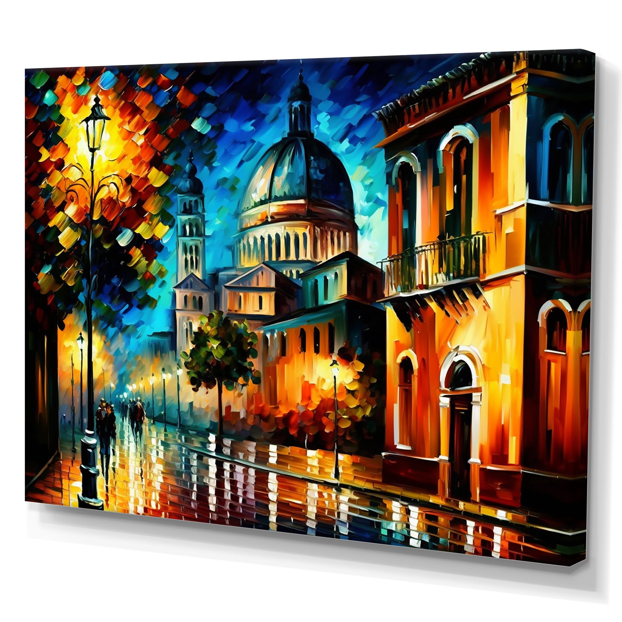 Designart Colorful City In Italy II Canvas Wall Art