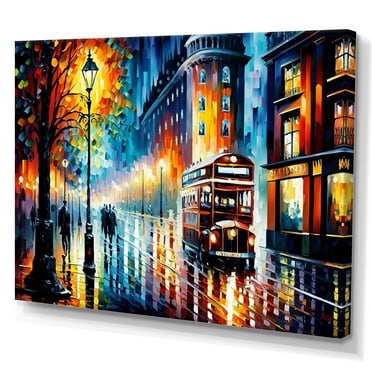 Designart Colorful City In London I Canvas Wall Art