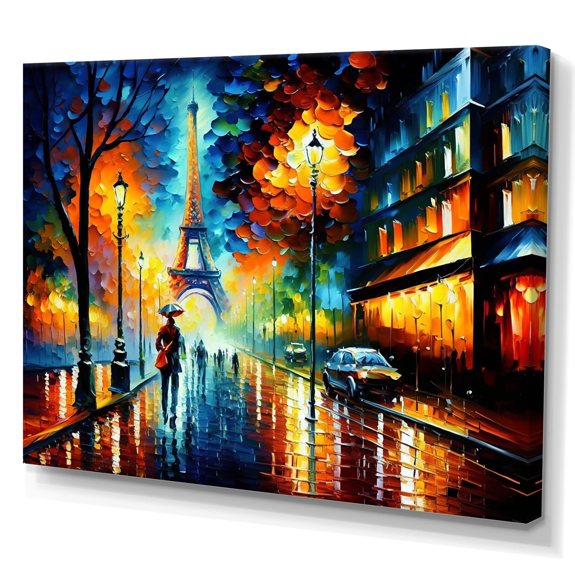 Designart Colorful City Paris Eiffel Canvas Wall Art