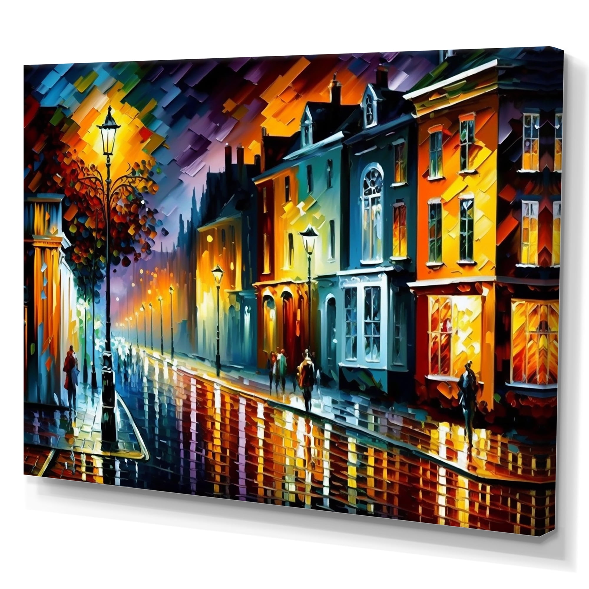 Designart Colorful City Vibrant Radiant II Canvas Wall Art