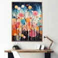 thumbnail image 1 of Designart "Colorful Contrasts Mid Century Modern Art III" Abstract Floater Framed Canvas Wall Art, 1 of 7