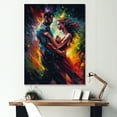thumbnail image 1 of Designart "Colorful Couple Dancing II" Romantic Wall Art Living Room, 1 of 5