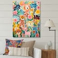thumbnail image 1 of Designart "Colorful Creatures Nursery Animal Pattern IV" People Canvas Wall Art - Farmhouse Colorful Animal Nursery Bedroom Canvas Wall Art, 1 of 6