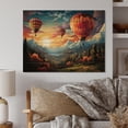 thumbnail image 1 of Designart "Colorful Delight The Hot Air Balloon" Hot Air Balloon Print on Natural Pine Wood, 1 of 5