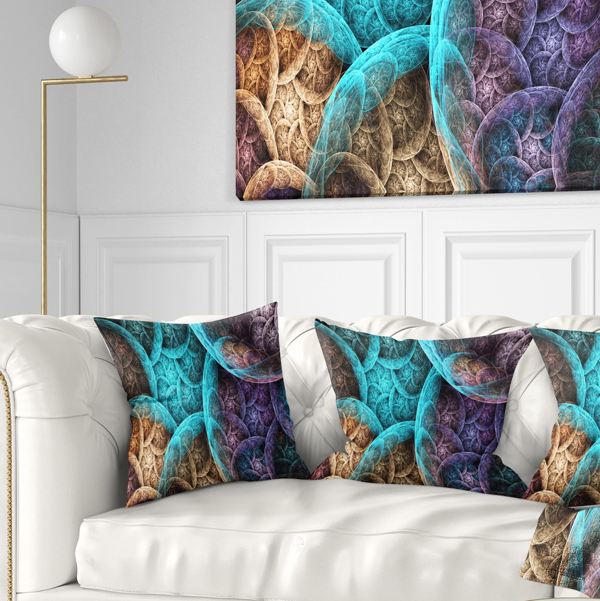 Designart Colorful Dramatic Clouds - Abstract Throw Pillow - 18x18