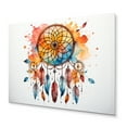thumbnail image 1 of Designart "Colorful Dreamcatcher Minimalist euphony" Spiritual Metal Art Print, 1 of 5